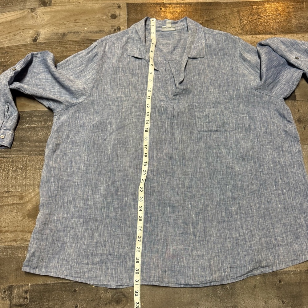 J. Jill Love Linen Popover Top Sz 2x - Picture 9 of 11